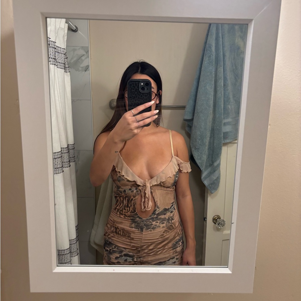 Chic Tan Lace Chemise